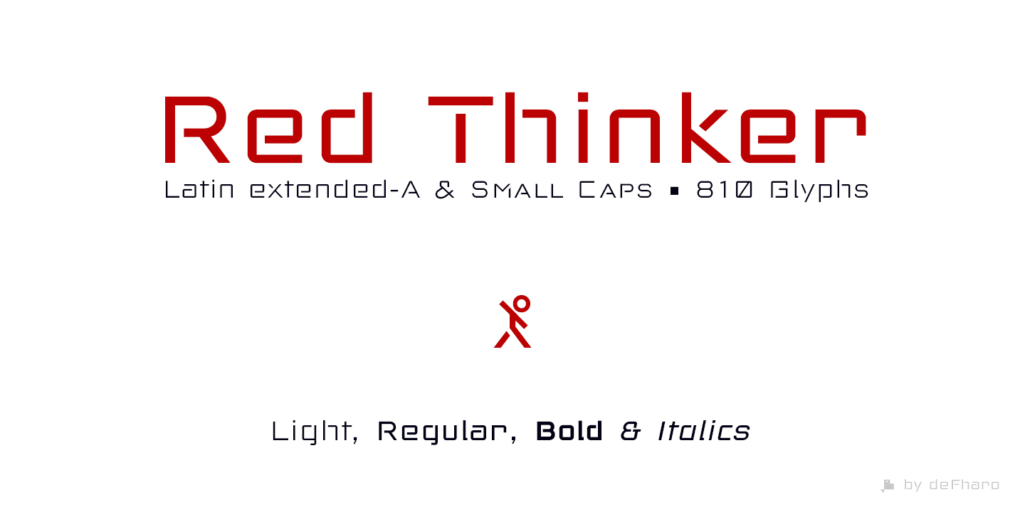 Ejemplo de fuente Red Thinker Bold Italic